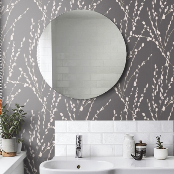 ROMO Luxury Wallpaper Mikado Gray Gold Catkins - Picture 1 of 10